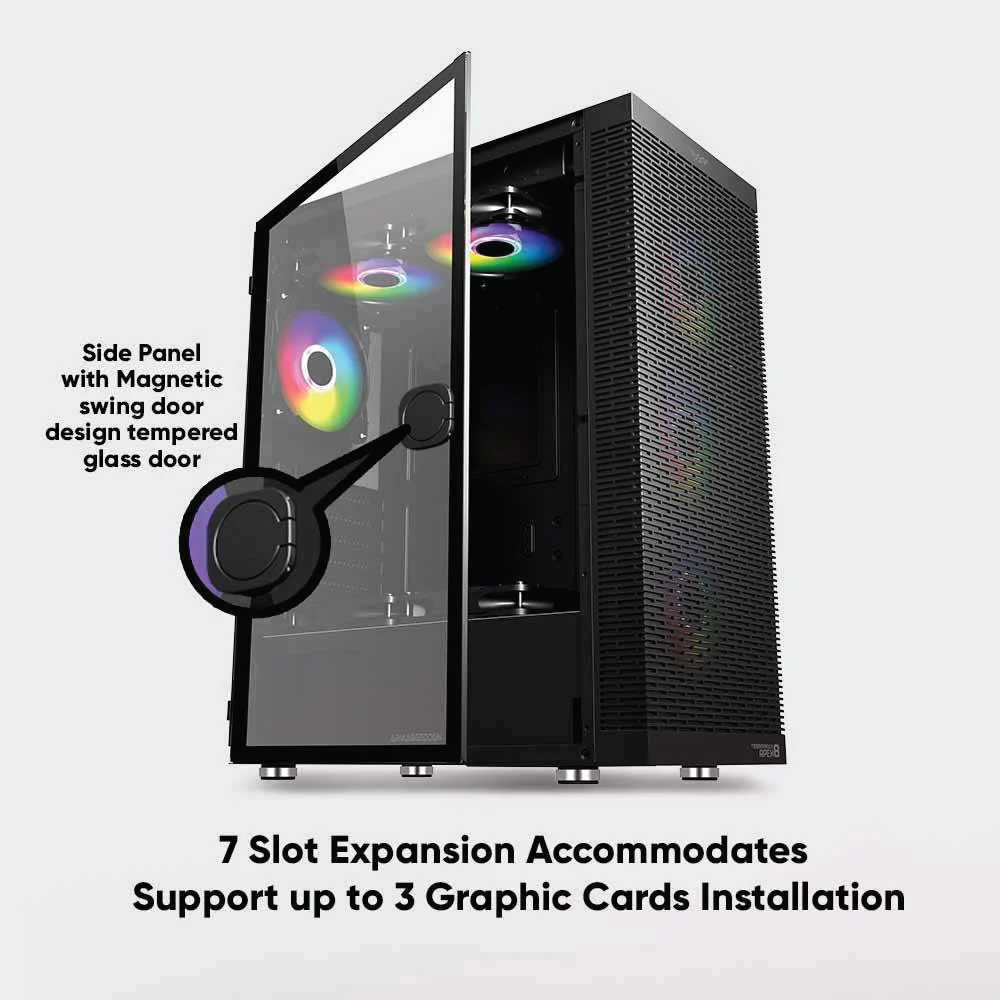 ARMAGGEDDON Tessaraxx Apex 8 Air ATX Gaming Case (NEW SEALED) - Image 3