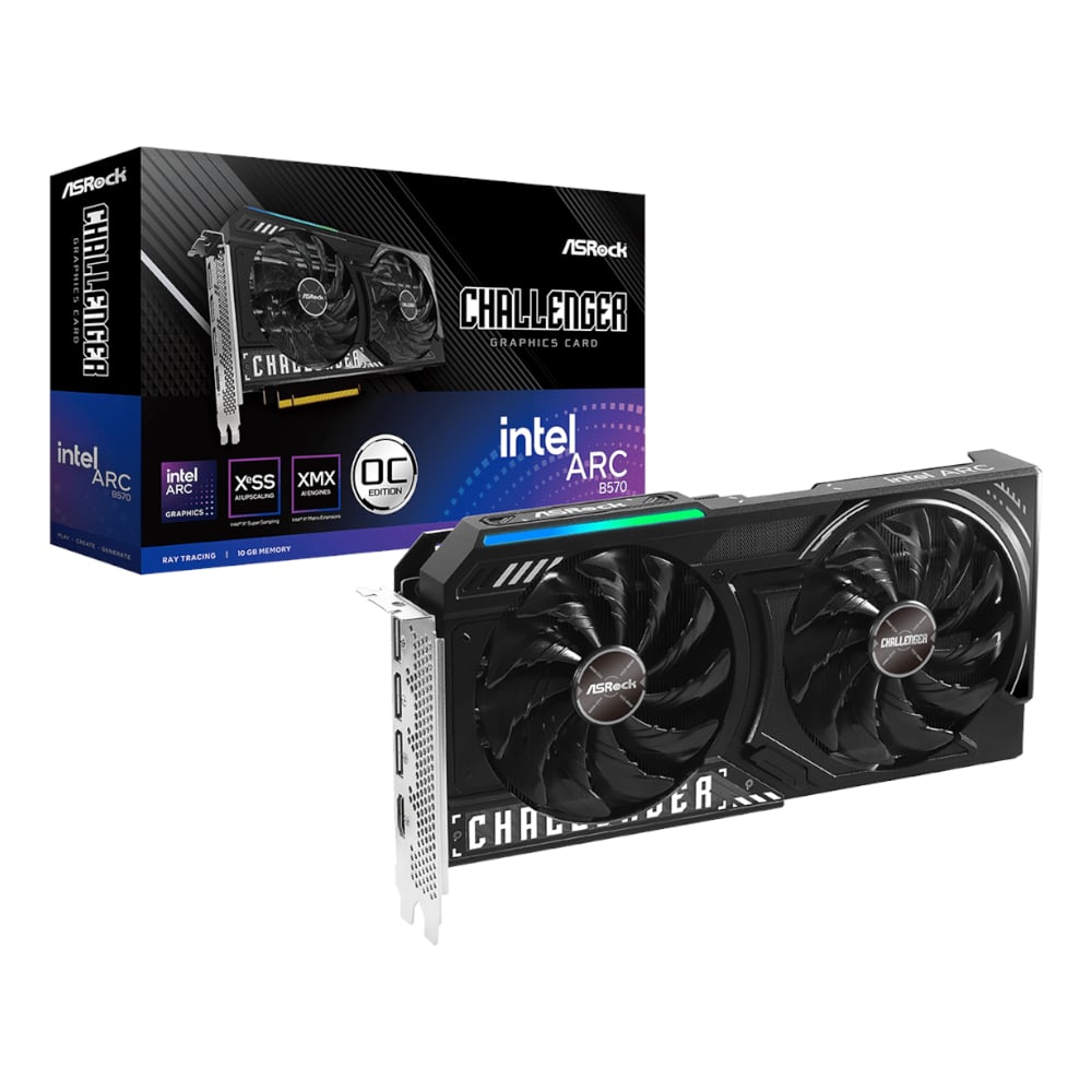 ASRock Intel Arc B580 Challenger OC 12GB GDDR6 192-BIT Graphics Card (NEW SEALED)
