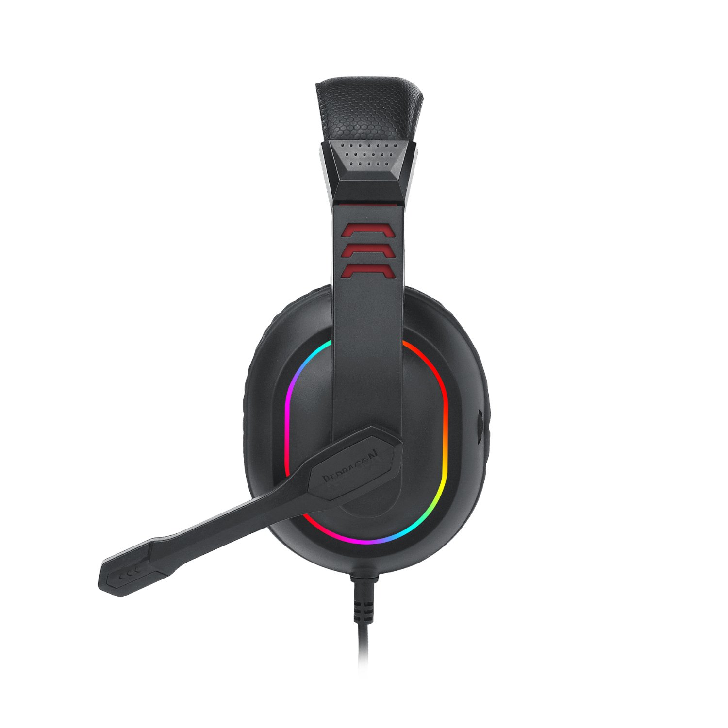 Redragon Over-Ear ARES Aux RGB Gaming Headset – Black (NEW SEALED) - Image 2