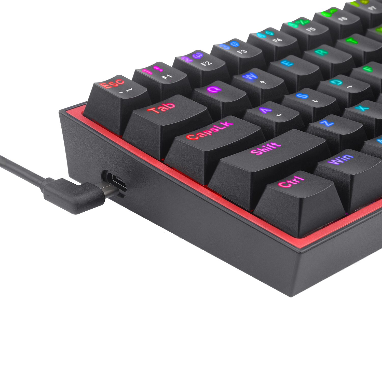 Redragon K617 FIZZ 60% Wired RGB Gaming Keyboard – Black (NEW SEALED) - Image 3