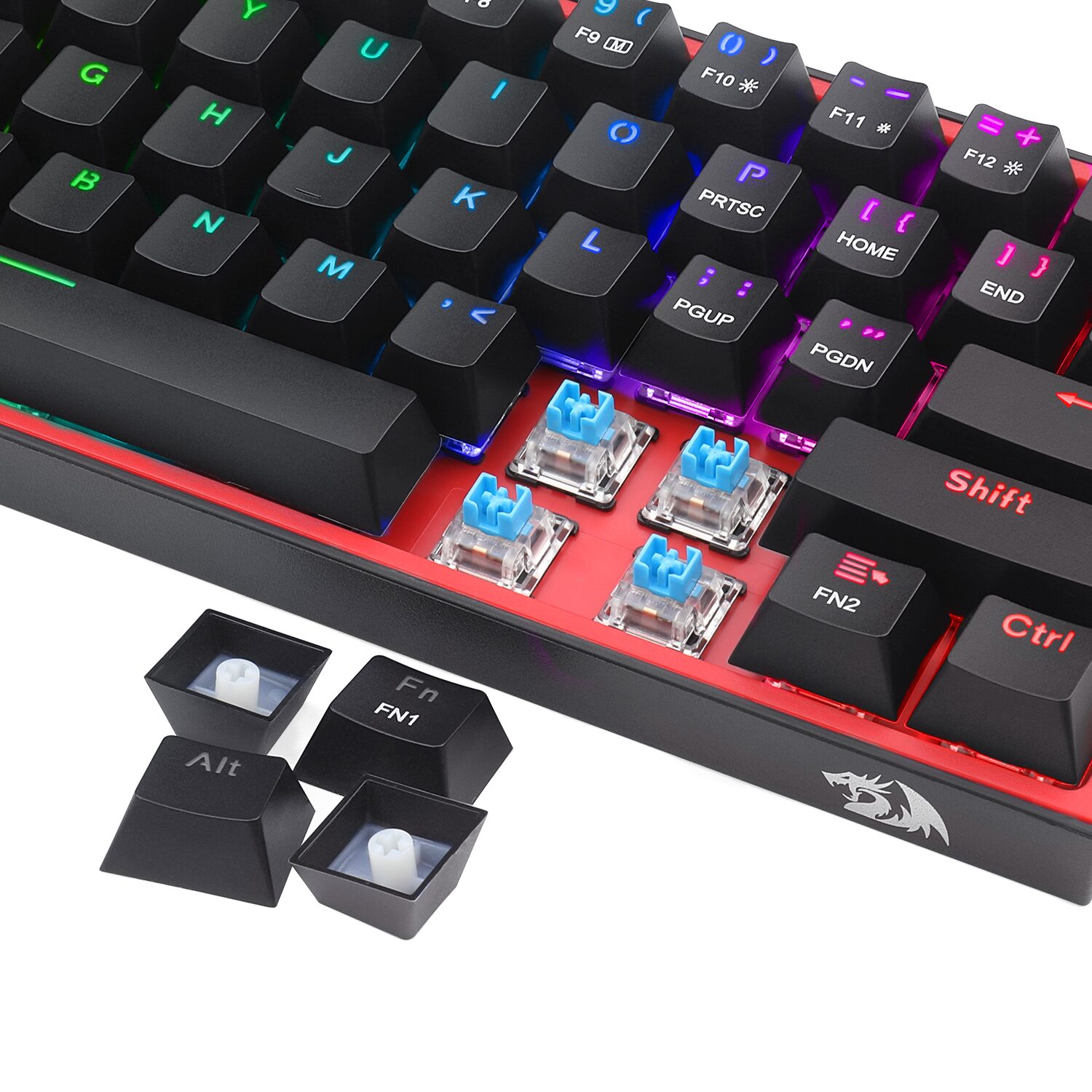 Redragon K617 FIZZ 60% Wired RGB Gaming Keyboard – Black (NEW SEALED) - Image 4