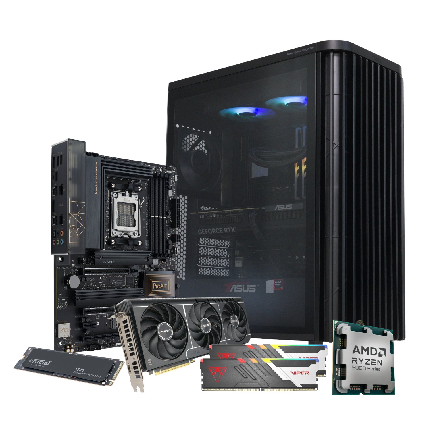 PCBuilder Ryzen 9 9900X CONTENT CREATOR/ 3D RENDERING/ VIDEO EDITING/ GRAPHIC DESIGN PC (NEW SEALED) - Image 4