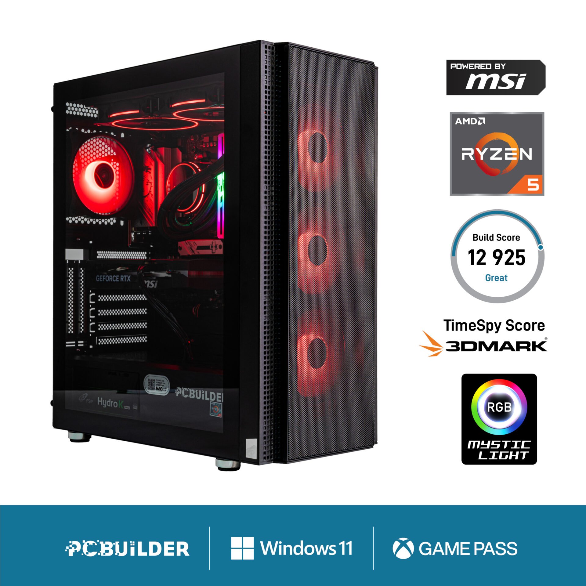 PCBuilder Ryzen 5 7600 SPECIALIST Windows 11 Gaming PC (NEW SEALED) - Image 2