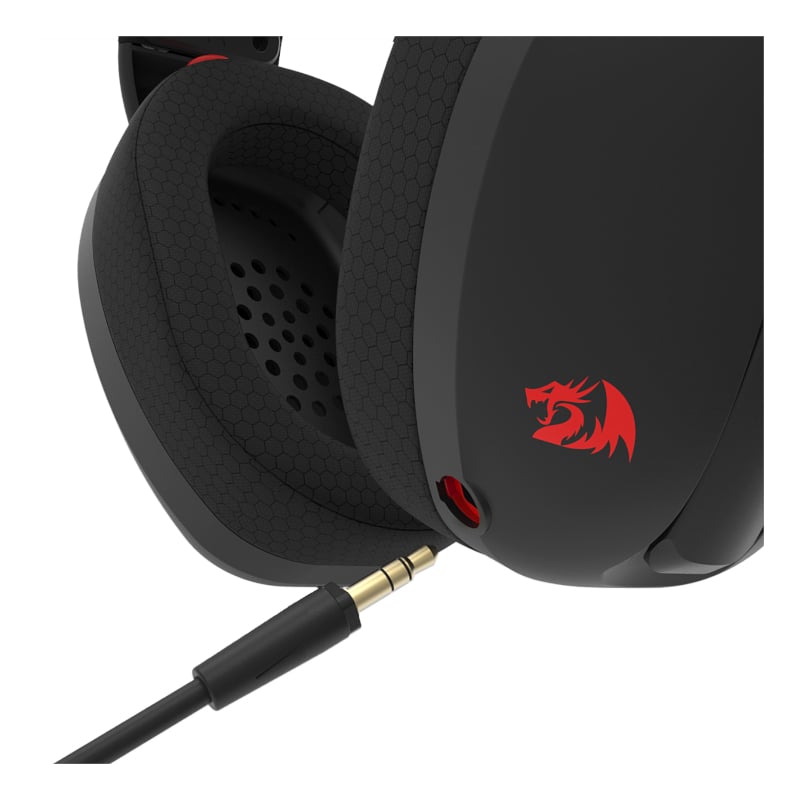 REDRAGON Over-Ear IRE BT5.2 Wireless Gaming Headset – Black (NEW SEALED) - Image 5