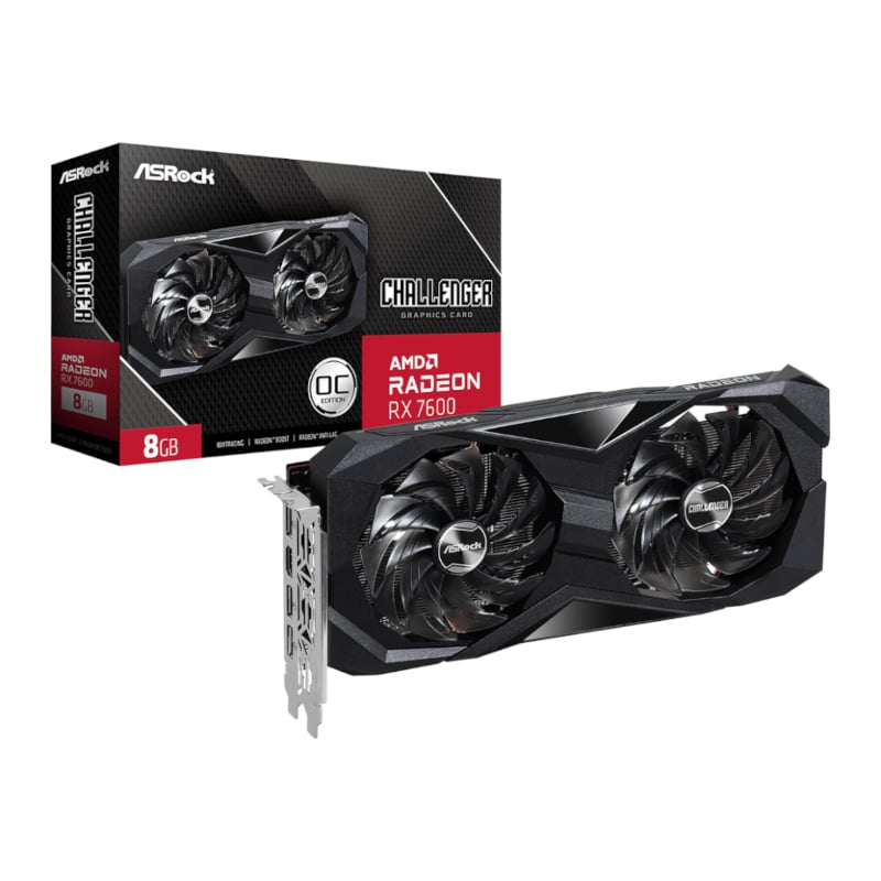 ASRock Radeon RX7600 Challenger 8G OC GDDR6 128-BIT Graphics Card (NEW SEALED)