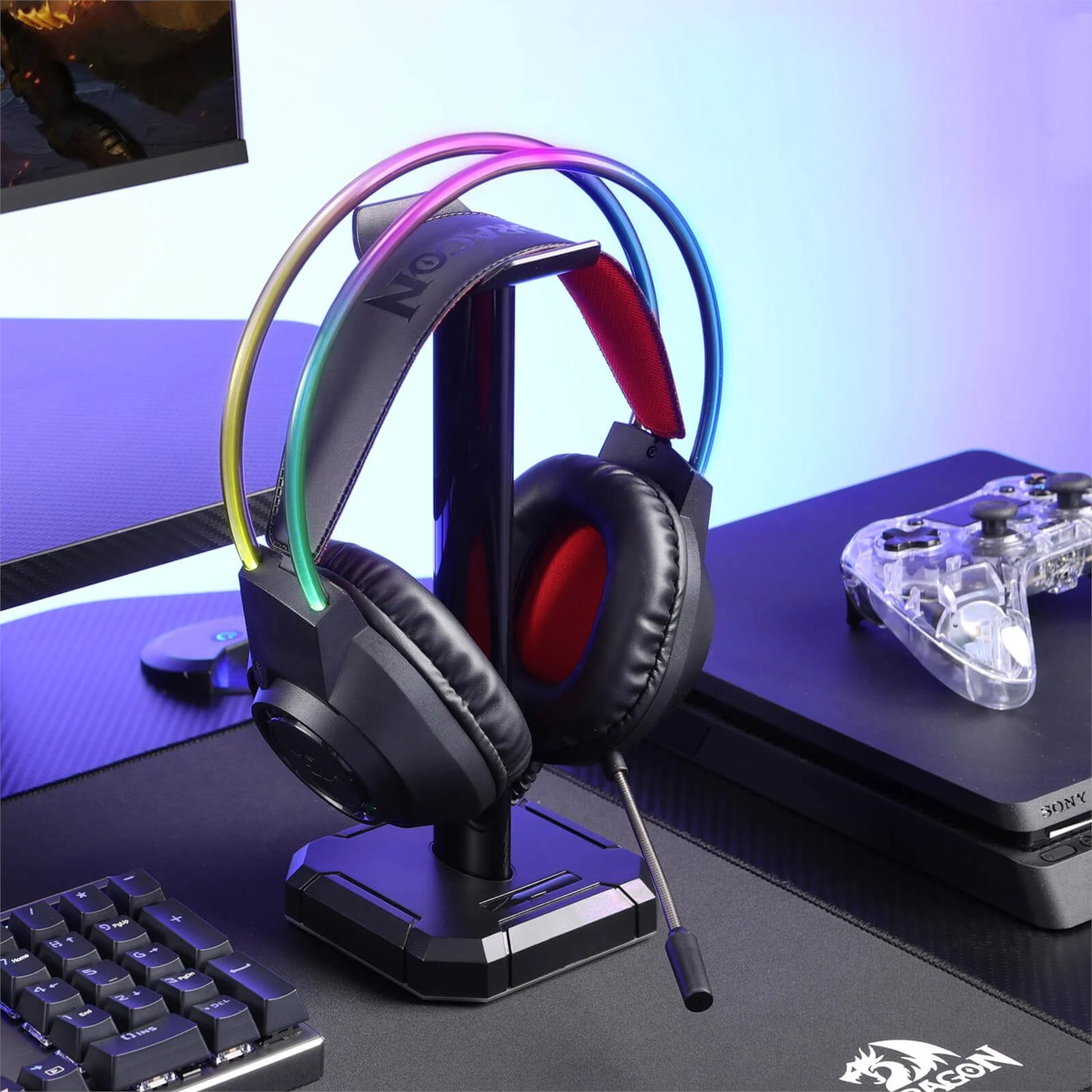 Redragon SCREAM Over-Ear RGB Gaming Headset – Black (NEW SEALED)