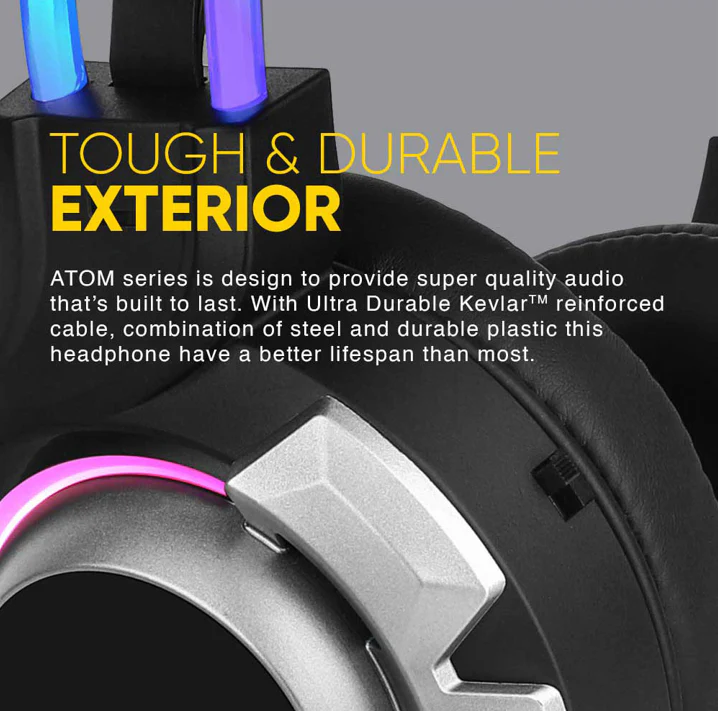 Armaggeddon Atom 9 RGB 2.1 Surround Sound Gaming Headset (NEW SEALED) - Image 6