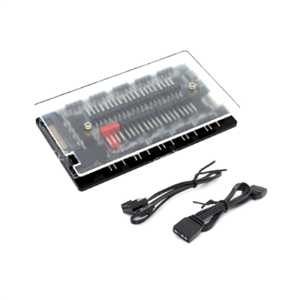 10 Port PC Chassis Fan Hub CPU Cooling HUB 12V 4 Pin Fan PWM Hub (NEW SEALED)