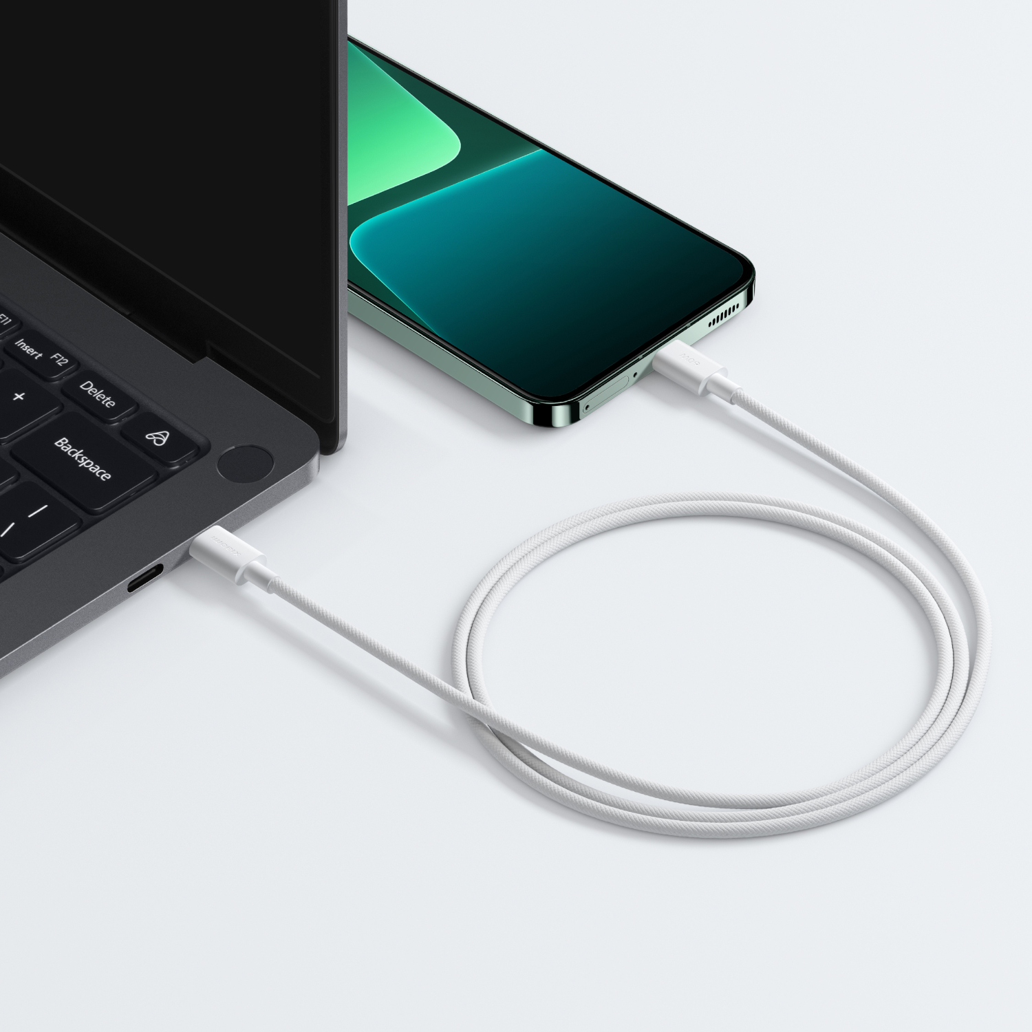 Xiaomi 3A Braided USB Type-C to USB Type-C Cable 1M – White (WHITE) - Image 4