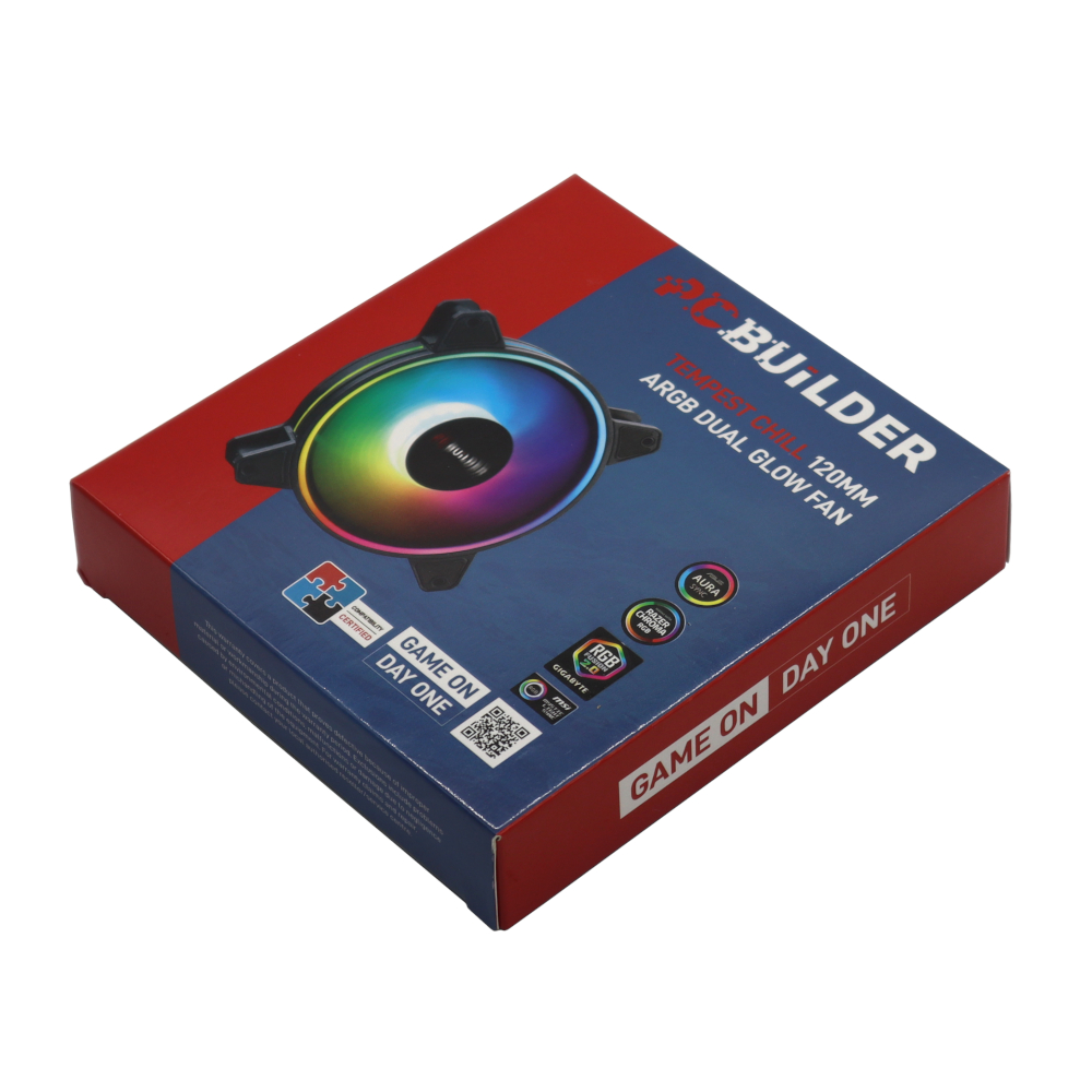 PCBuilder Tempest Chill 120MM ARGB Dual Glow Fan (NEW) - Image 4