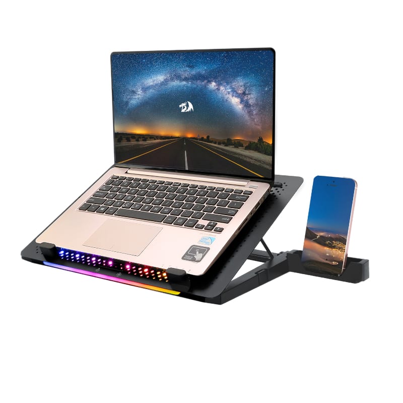 REDRAGON Dual USB 5 Fan RGB Gaming Notebook Stand (NEW) - Image 5