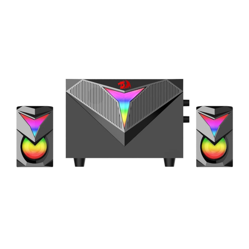 REDRAGON 2.1 Satellite Speaker TOCCATA RGB 11W Gaming Speaker – Black - Image 6