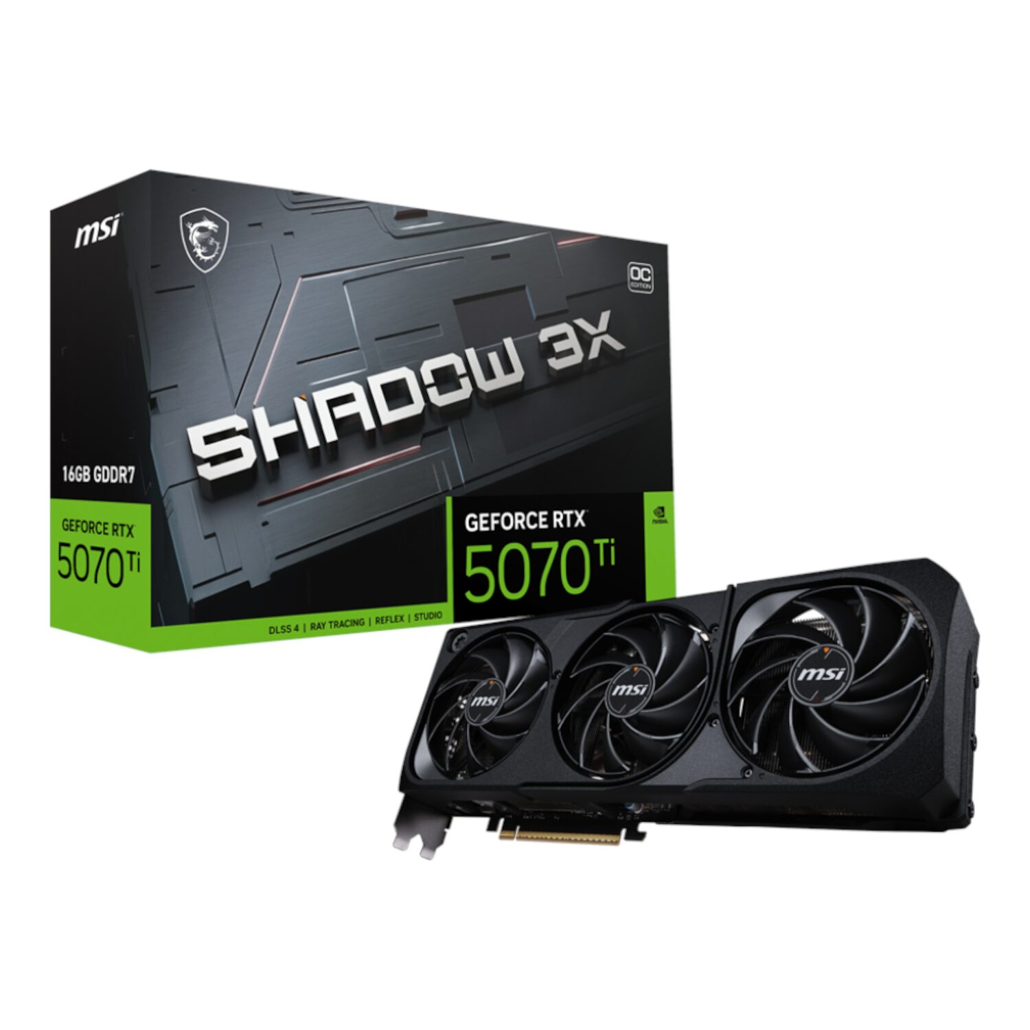 MSI GeForce RTX 5070 Ti 16GB GDDR7 SHADOW 3X OC Graphics Card (NEW)